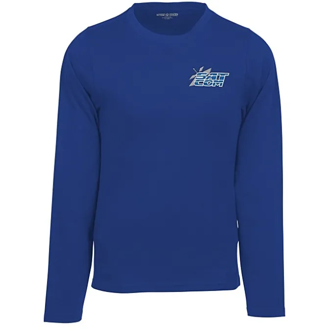 Heavyweight Ringspun Cotton LS T-Shirt - Embroidered - 24 hr