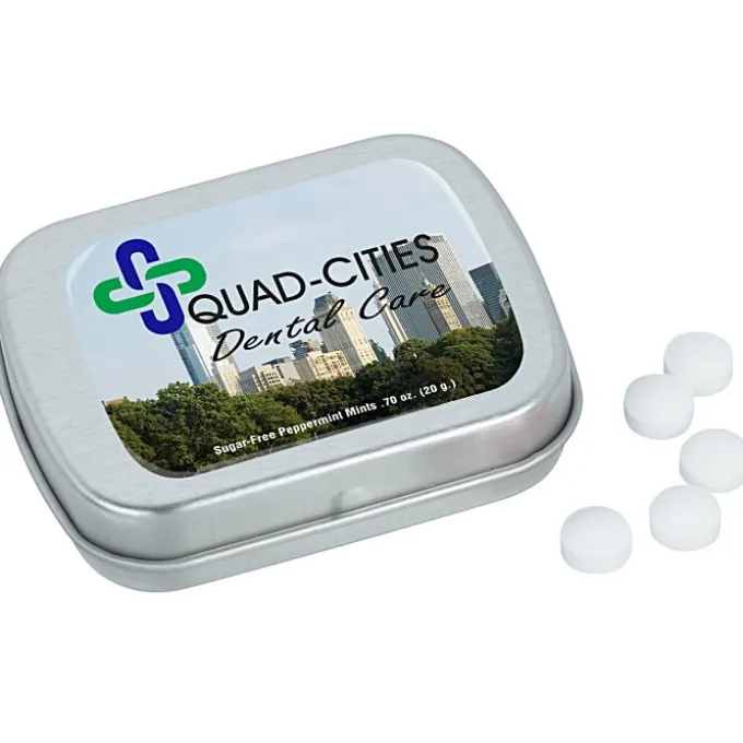 Hinged Mint Tin with Full Color Dome - Small