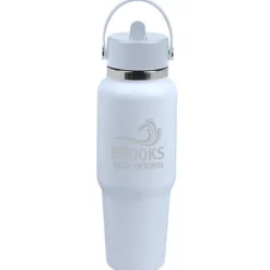 Hydro Flask Wide Mouth Travel Bottle with Flex Straw Cap - 32 oz - Laser Engraved