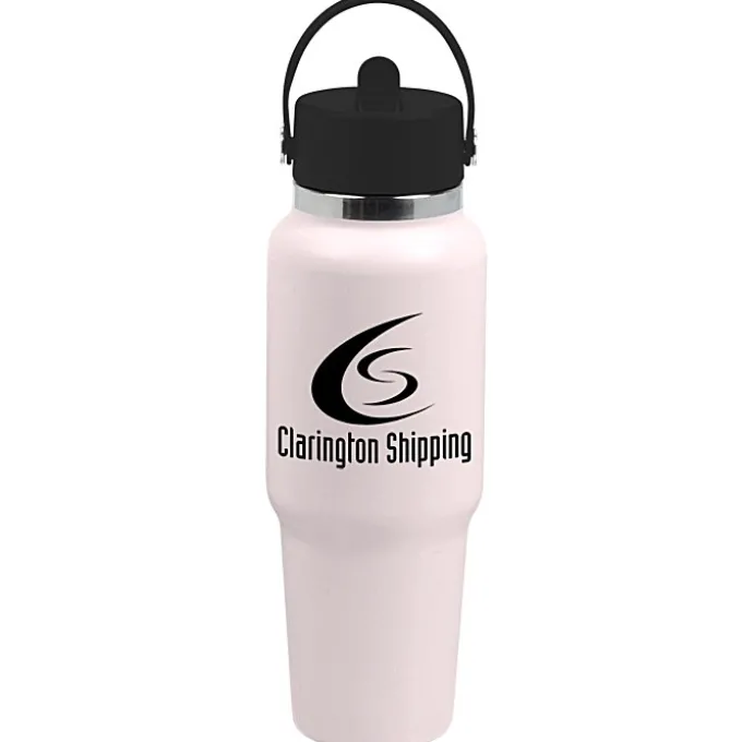 Hydro Flask Wide Mouth Travel Bottle with Flex Straw Cap - 32 oz - 24 hr