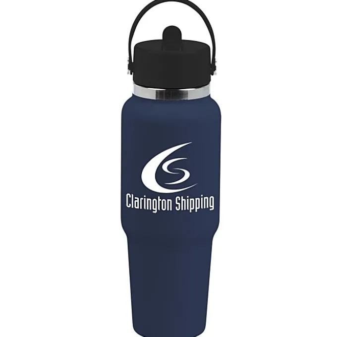 Hydro Flask Wide Mouth Travel Bottle with Flex Straw Cap - 32 oz - 24 hr