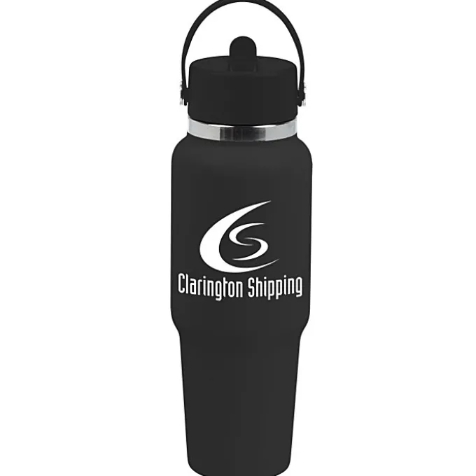 Hydro Flask Wide Mouth Travel Bottle with Flex Straw Cap - 32 oz - 24 hr