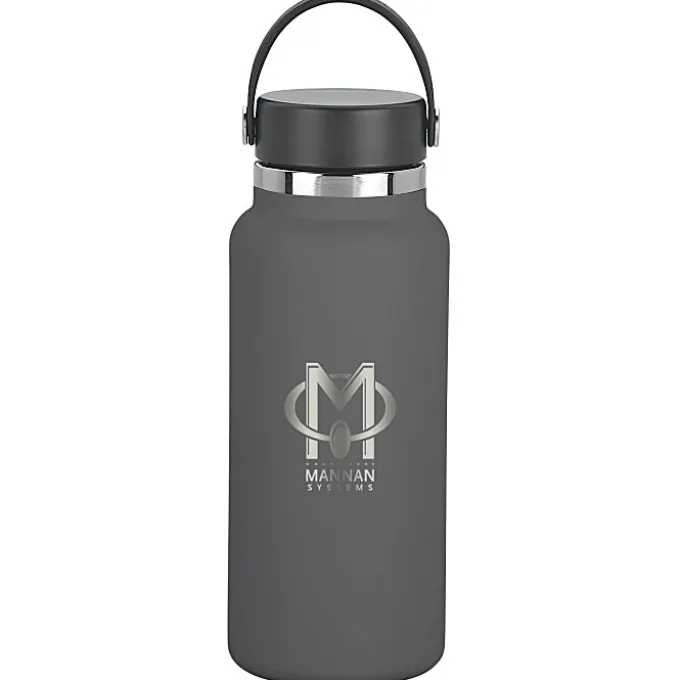 Hydro Flask Wide Mouth with Flex Cap - 32 oz. - Laser Engraved