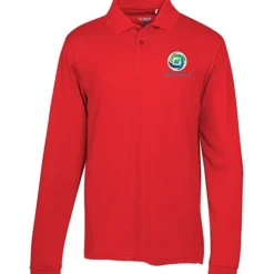 Ice Performance Pique Long Sleeve Polo - Men's - Embroidered