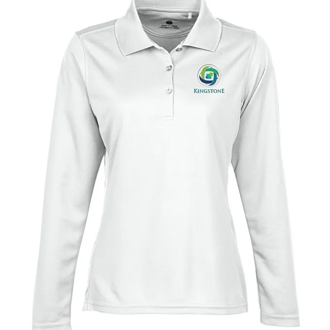 Ice Performance Pique Long Sleeve Polo - Ladies' - Embroidered