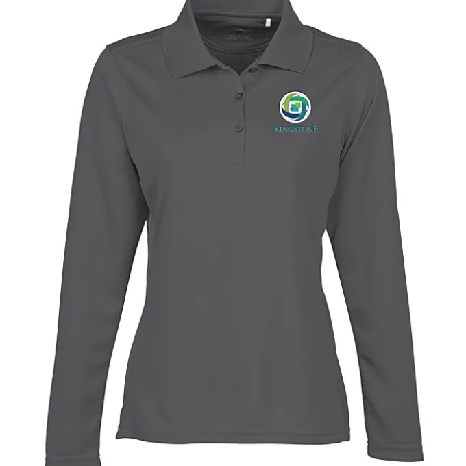 Ice Performance Pique Long Sleeve Polo - Ladies' - Embroidered
