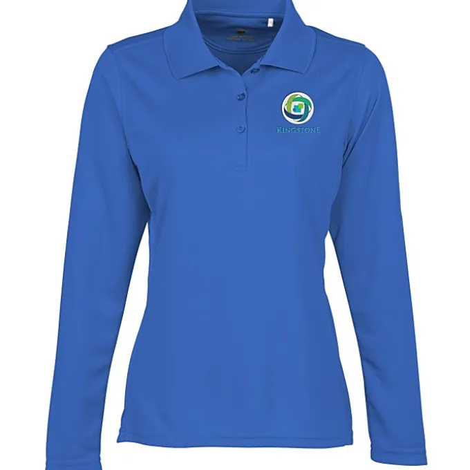 Ice Performance Pique Long Sleeve Polo - Ladies' - Embroidered