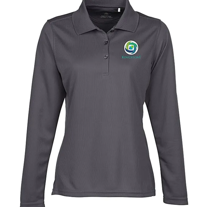 Ice Performance Pique Long Sleeve Polo - Ladies' - Embroidered