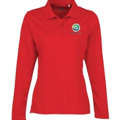 Ice Performance Pique Long Sleeve Polo - Ladies' - Embroidered