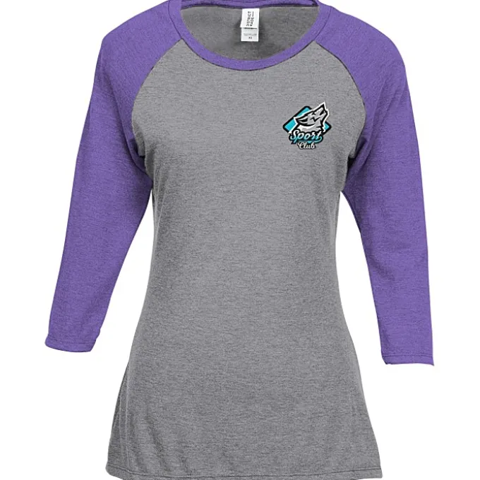 Ideal 3/4 Sleeve Raglan T-Shirt - Ladies' - Embroidered