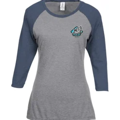 Ideal 3/4 Sleeve Raglan T-Shirt - Ladies' - Embroidered