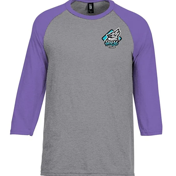 Ideal 3/4 Sleeve Raglan T-Shirt - Men's - Embroidered