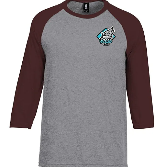Ideal 3/4 Sleeve Raglan T-Shirt - Men's - Embroidered