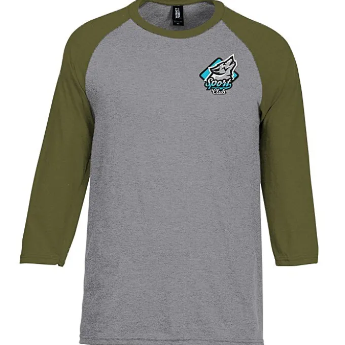 Ideal 3/4 Sleeve Raglan T-Shirt - Men's - Embroidered