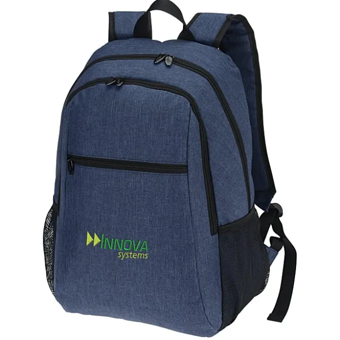 4imprint Heathered 15-inch Laptop Backpack - Embroidered