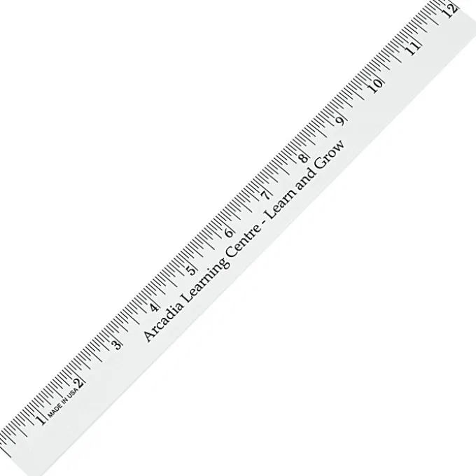 12-inch Enamel Wood Ruler - 24 hr