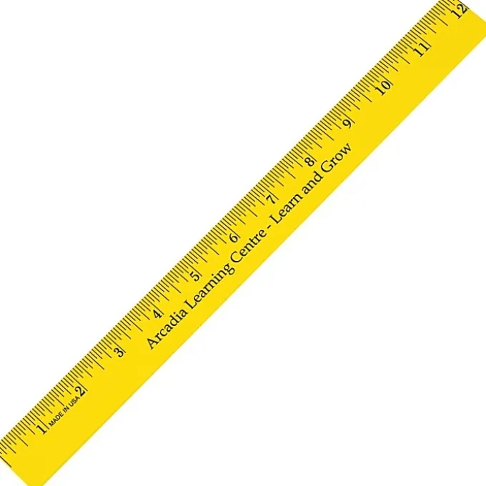 12-inch Enamel Wood Ruler - 24 hr