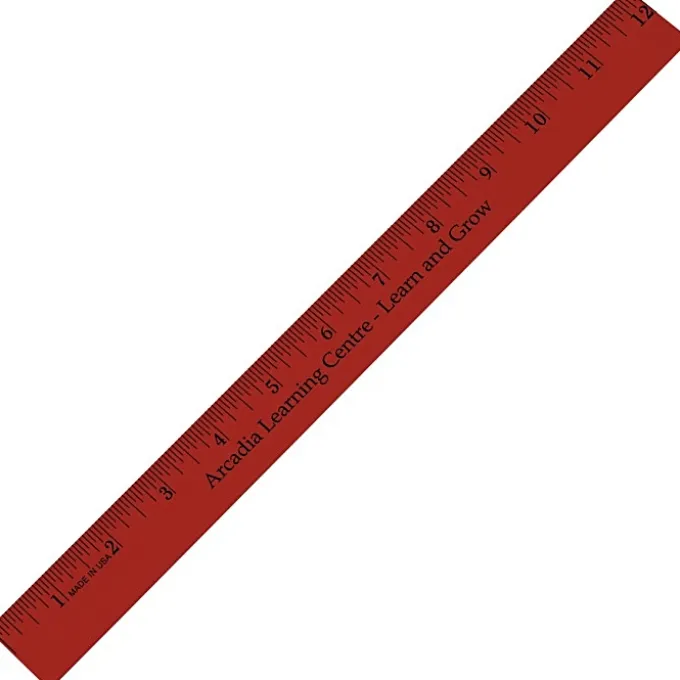 12-inch Enamel Wood Ruler - 24 hr