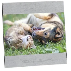 4 inches x 6 inches Brushed Aluminum Split Frame - 24 hr