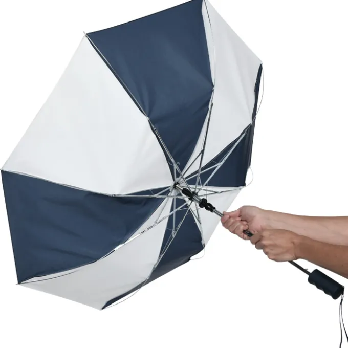42-inch Folding Umbrella with Auto Open - Alternating - 42-inch Arc