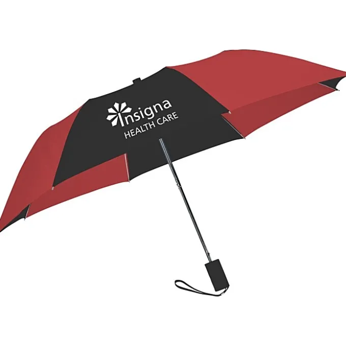 42-inch Folding Umbrella with Auto Open - Alternating - 42-inch Arc