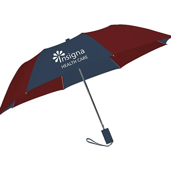 42-inch Folding Umbrella with Auto Open - Alternating - 42-inch Arc