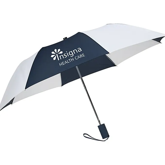42-inch Folding Umbrella with Auto Open - Alternating - 42-inch Arc