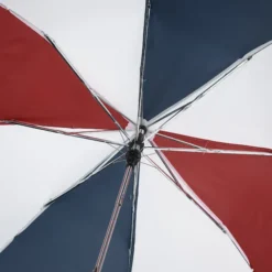 42-inch Folding Umbrella with Auto Open - Red / White / Blue - 42-inch Arc
