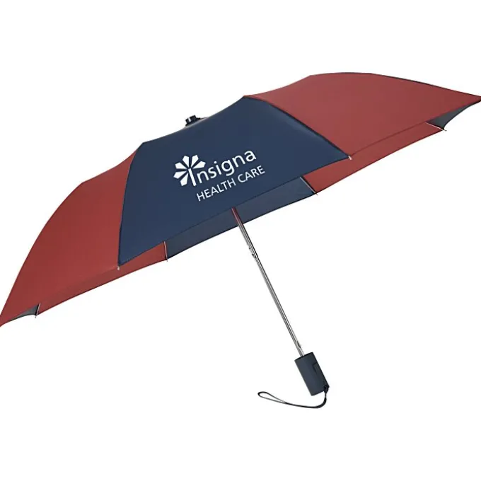 42-inch Folding Umbrella with Auto Open - Alternating - 42-inch Arc - 24 hr