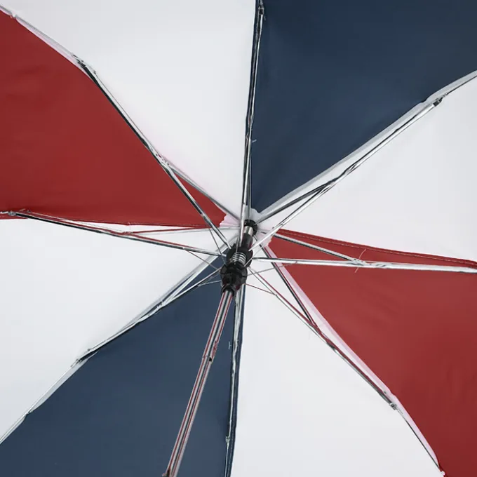 42-inch Folding Umbrella with Auto Open - Red / White / Blue - 42-inch Arc - 24 hr