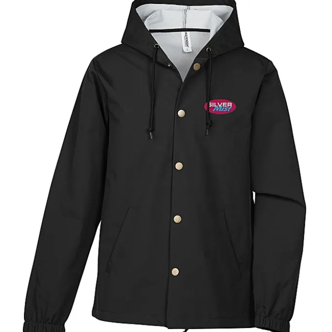 Independent Trading Co. Water Resistant Hooded Windbreaker