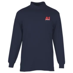 Interlock Knit Mock Turtleneck