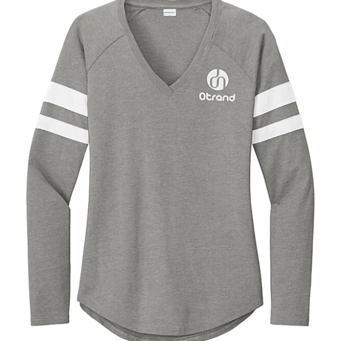 Intermission Stripe Long Sleeve V-Neck T-Shirt - Ladies'