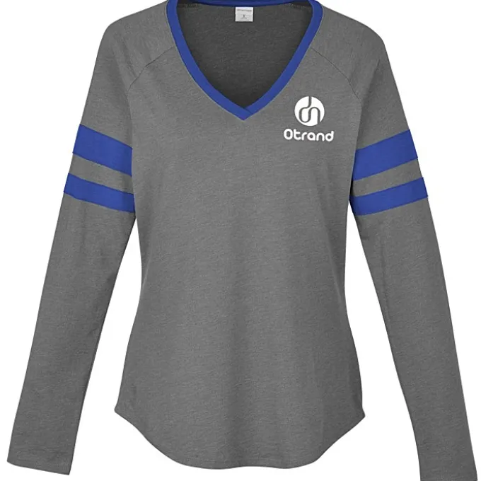 Intermission Stripe Long Sleeve V-Neck T-Shirt - Ladies'