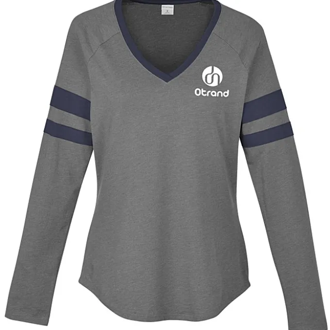 Intermission Stripe Long Sleeve V-Neck T-Shirt - Ladies'