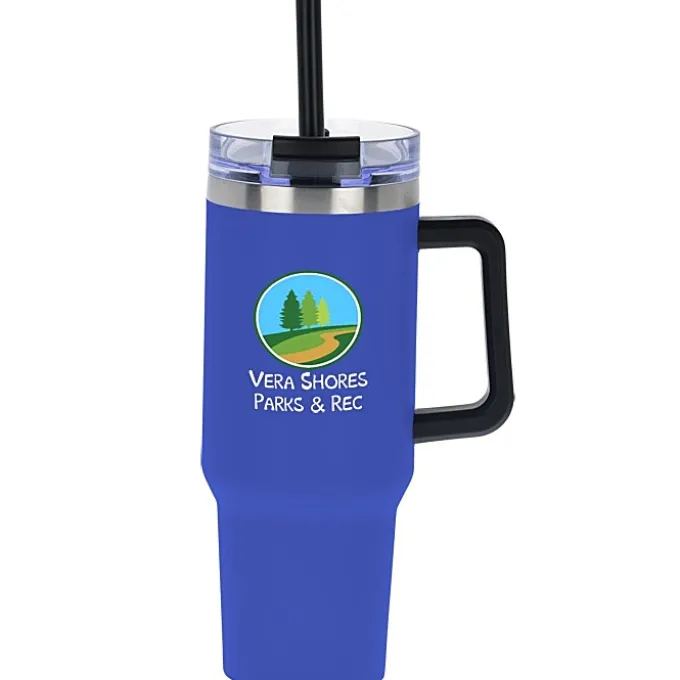 Intrepid Vacuum Mug with Straw - 40 oz - Full Color