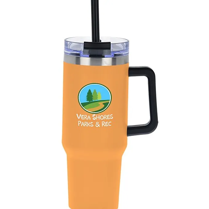 Intrepid Vacuum Mug with Straw - 40 oz - Full Color