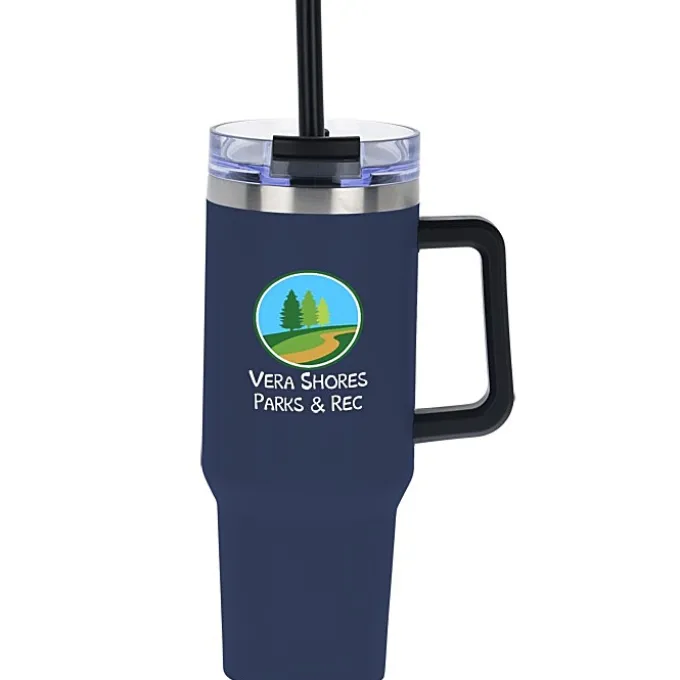 Intrepid Vacuum Mug with Straw - 40 oz - Full Color