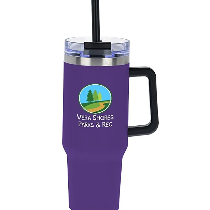 Intrepid Vacuum Mug with Straw - 40 oz - Full Color