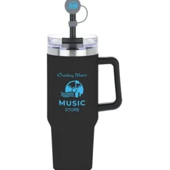 Intrepid Vacuum Mug with Straw & Topper - 40 oz