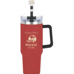 Intrepid Vacuum Mug with Straw & Topper - 40 oz