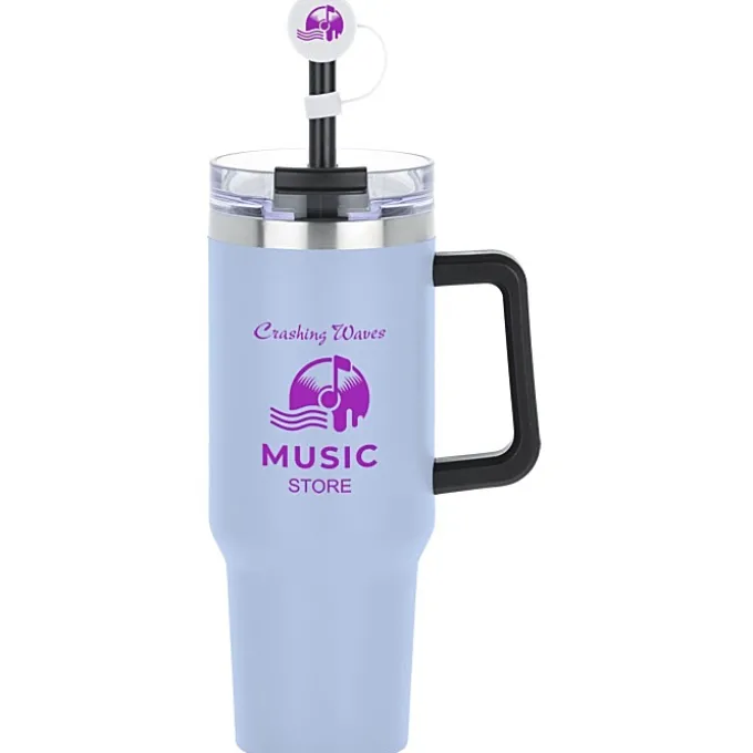 Intrepid Vacuum Mug with Straw & Topper - 40 oz
