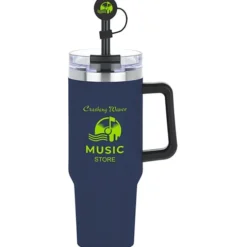 Intrepid Vacuum Mug with Straw & Topper - 40 oz