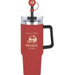 Intrepid Vacuum Mug with Straw & Topper - 40 oz
