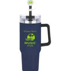 Intrepid Vacuum Mug with Straw & Topper - 40 oz