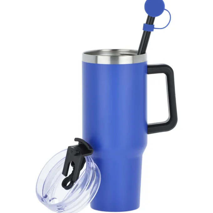 Intrepid Vacuum Mug with Straw & Topper - 40 oz