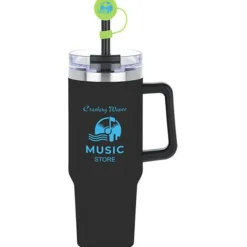 Intrepid Vacuum Mug with Straw & Topper - 40 oz