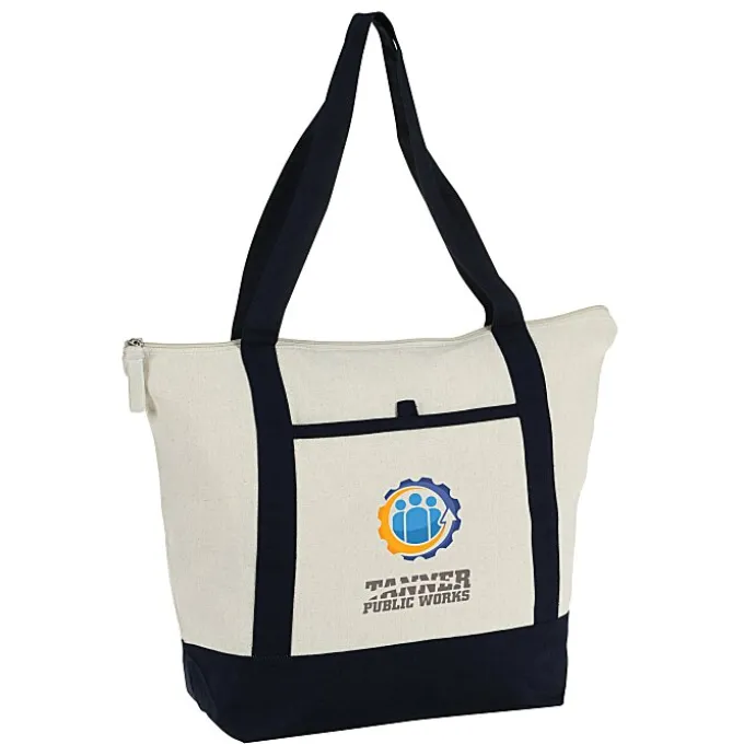 Isle Zippered Organic Cotton Tote - Full Color