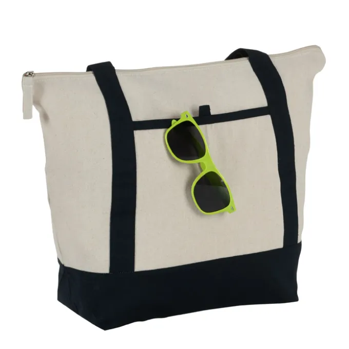 Isle Zippered Organic Cotton Tote - Full Color