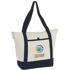 Isle Zippered Organic Cotton Tote - Full Color
